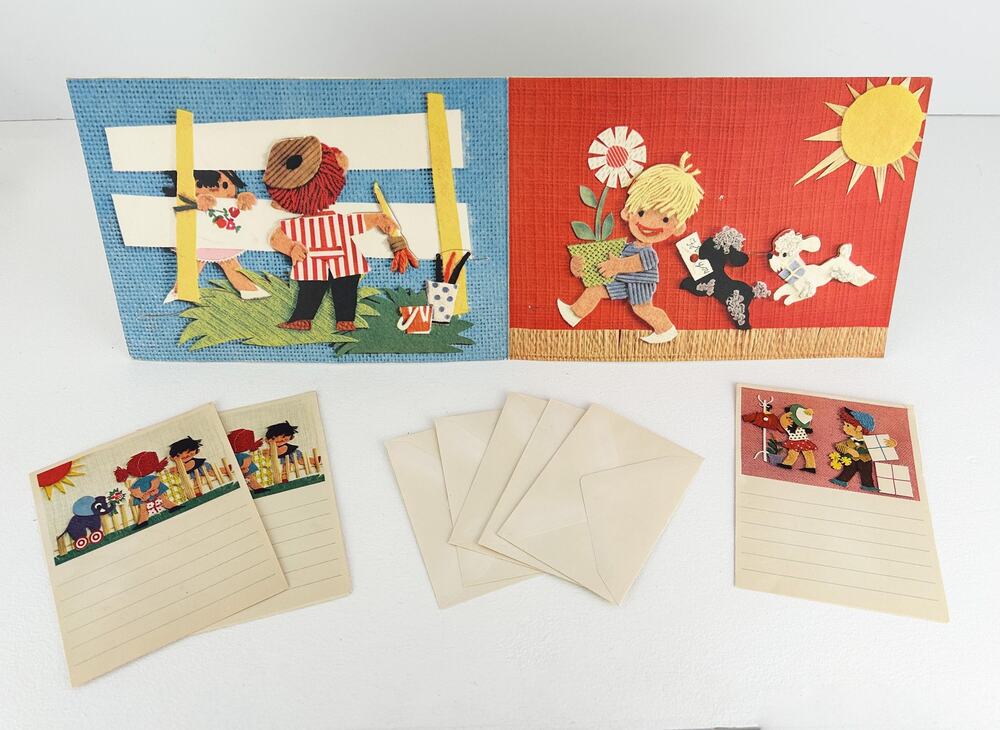 Stenders Forlag Vintage Denmark 1960s Scandinavian Children's Stationery Set
